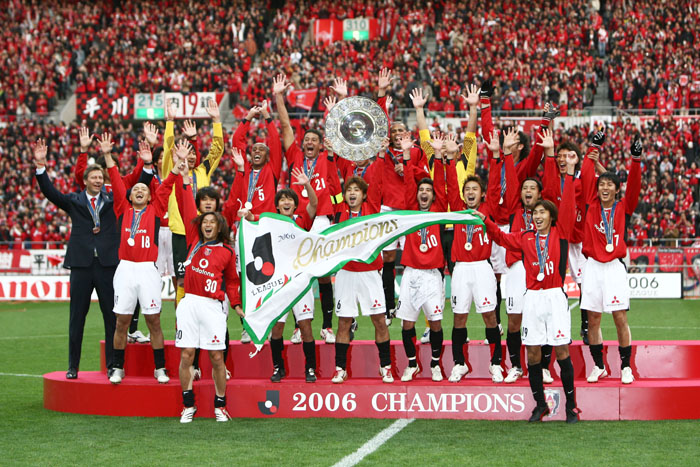 浦和レッズ/Urawa Reds team group, DECEMBER 2, 2006 - Football : 2006 J.LEAGUE Division 1 match between Urawa Red Diamonds 3-2 Gamba Osaka at Saitama Stadium 2002 in Saitama, Japan. (Photo by Atsushi Tomura/AFLO SPORT) [1035]